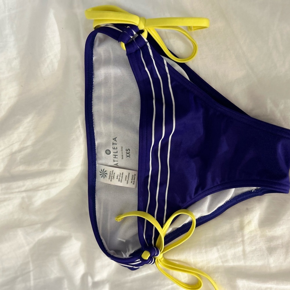 Athleta Purple and Yellow Bikini Bottom